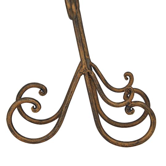 9" Brown Metal Traditional Easel